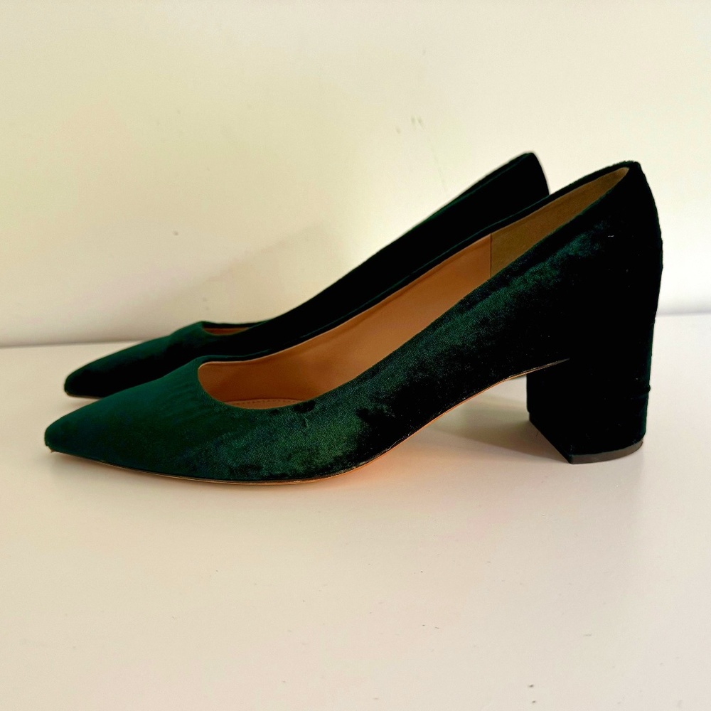 J Crew velvet pumps